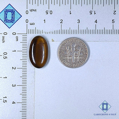 Natural Smoky Quartz Gemstone  Oval Cabochons 19*11*4mm from Brazil available for sale