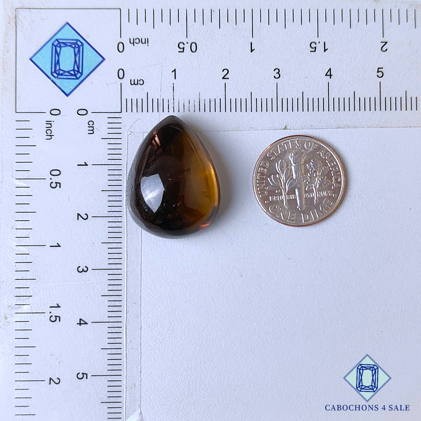 Smoky Quartz Pear Cabochons