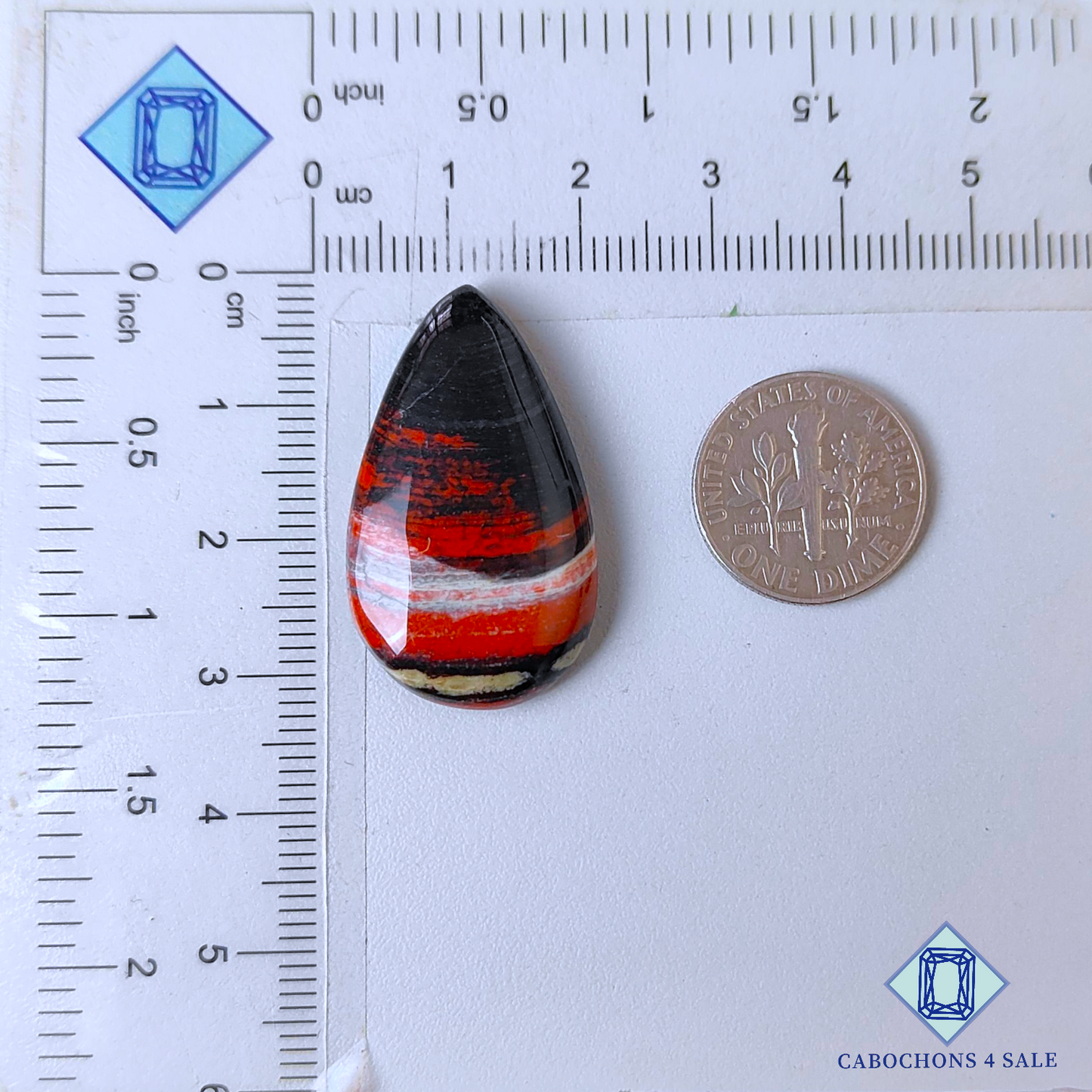 Snake Skin Jasper Pear Cabochons 31*18*6mm