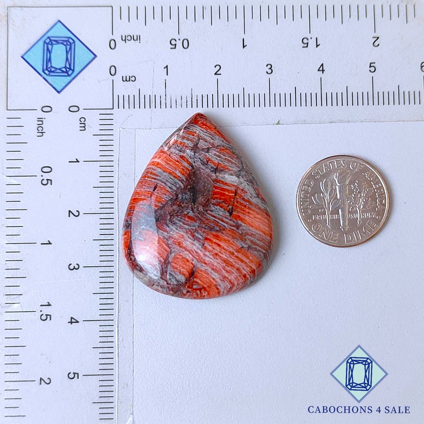 Snake Skin Jasper Pear Cabochons