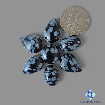 Lotes de formas mixtas de obsidiana copo de nieve