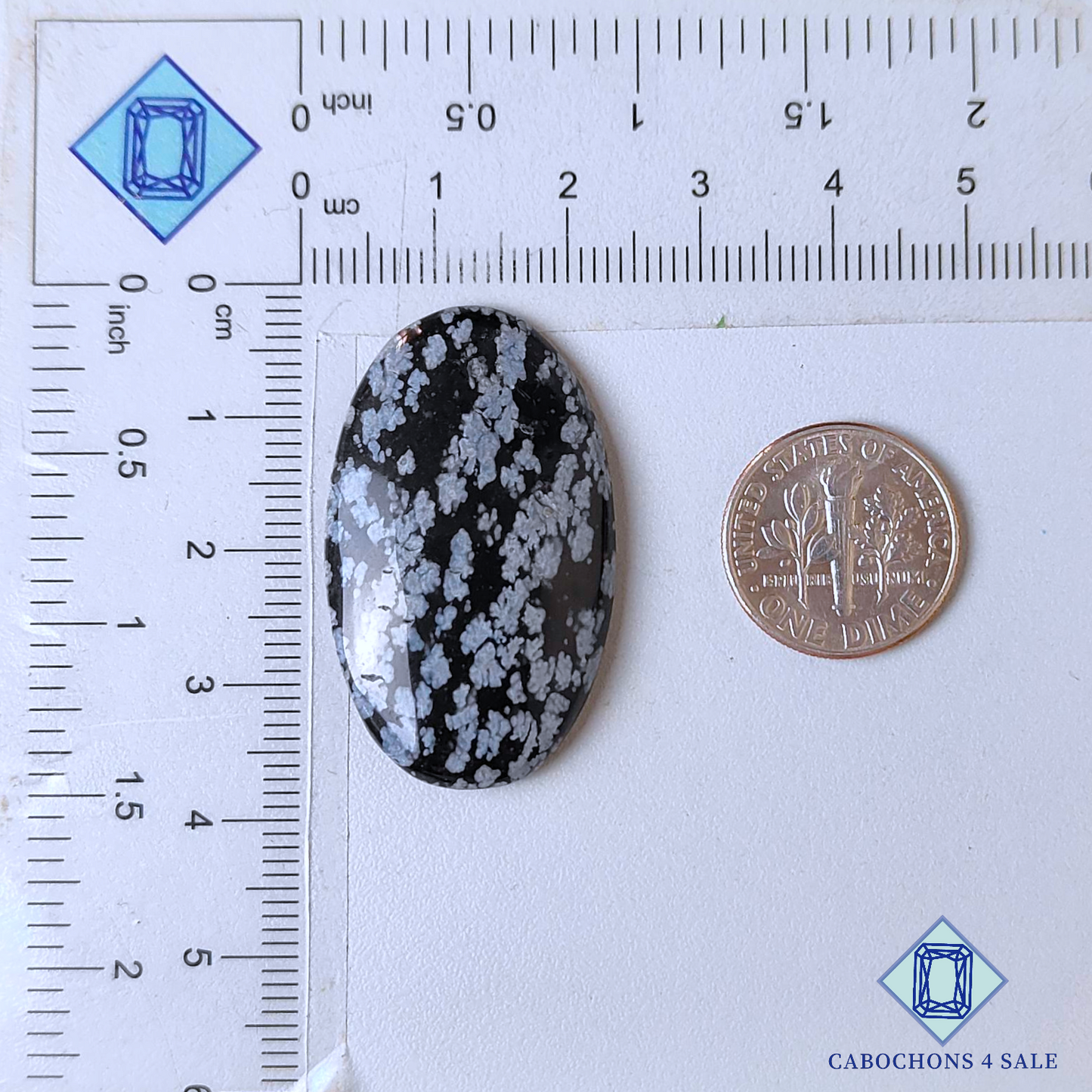 Snowflake Obsidian Oval Cabochons