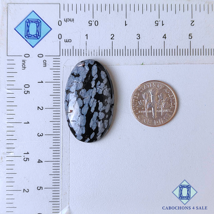 Snowflake Obsidian Oval Cabochons