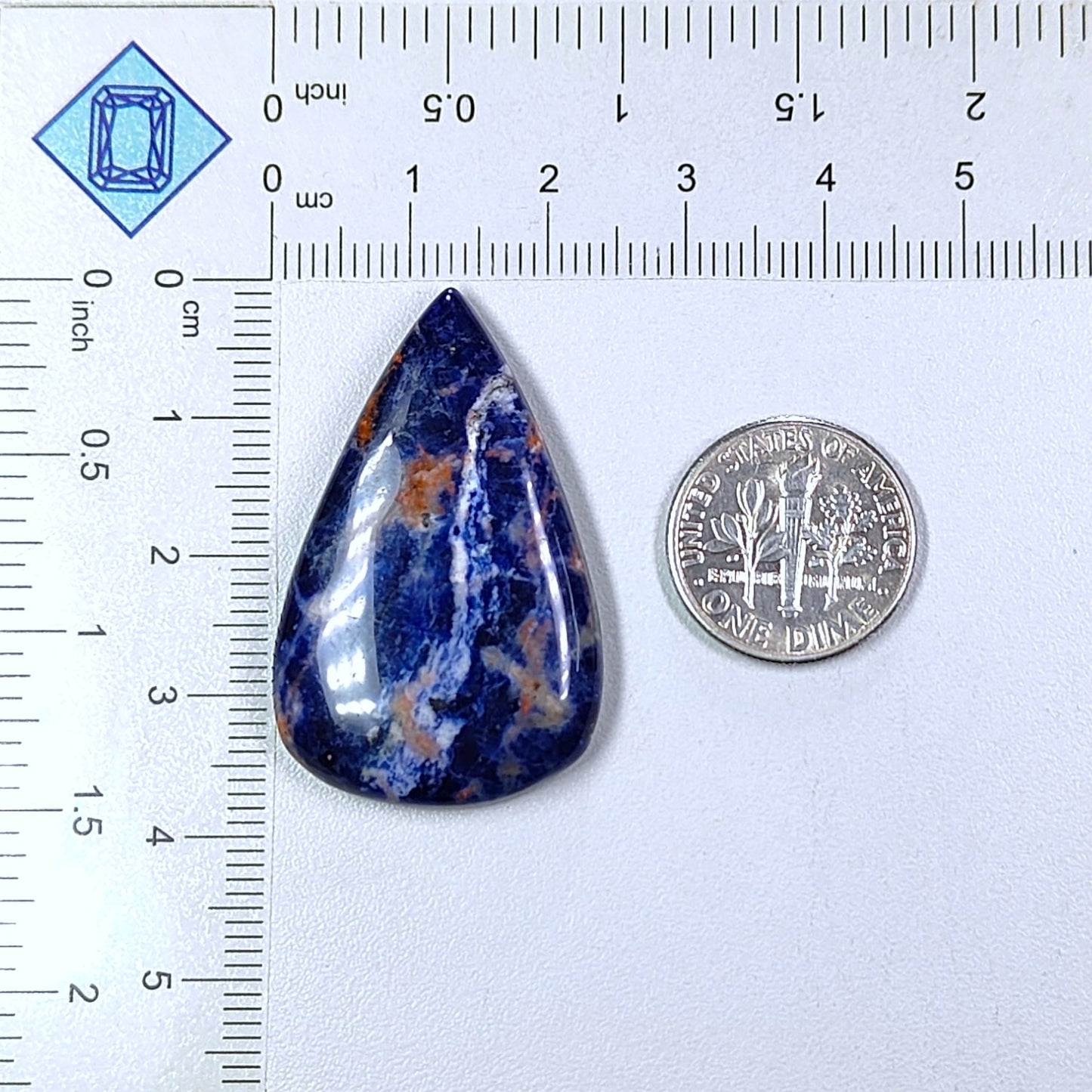 Sodalite Pear Cabochons