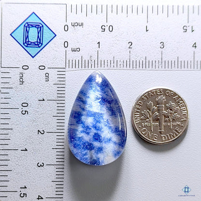 Blue Dot Jasper +  Crystal Quartz Doublets Pear Doublets