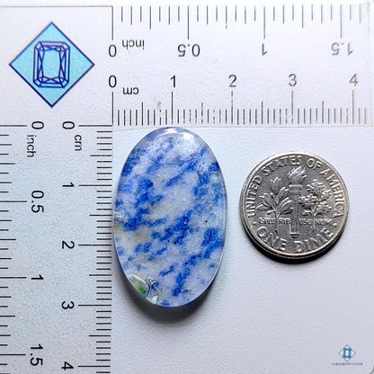 Blue Dot Jasper +  Crystal Quartz Doublets Oval Doublets