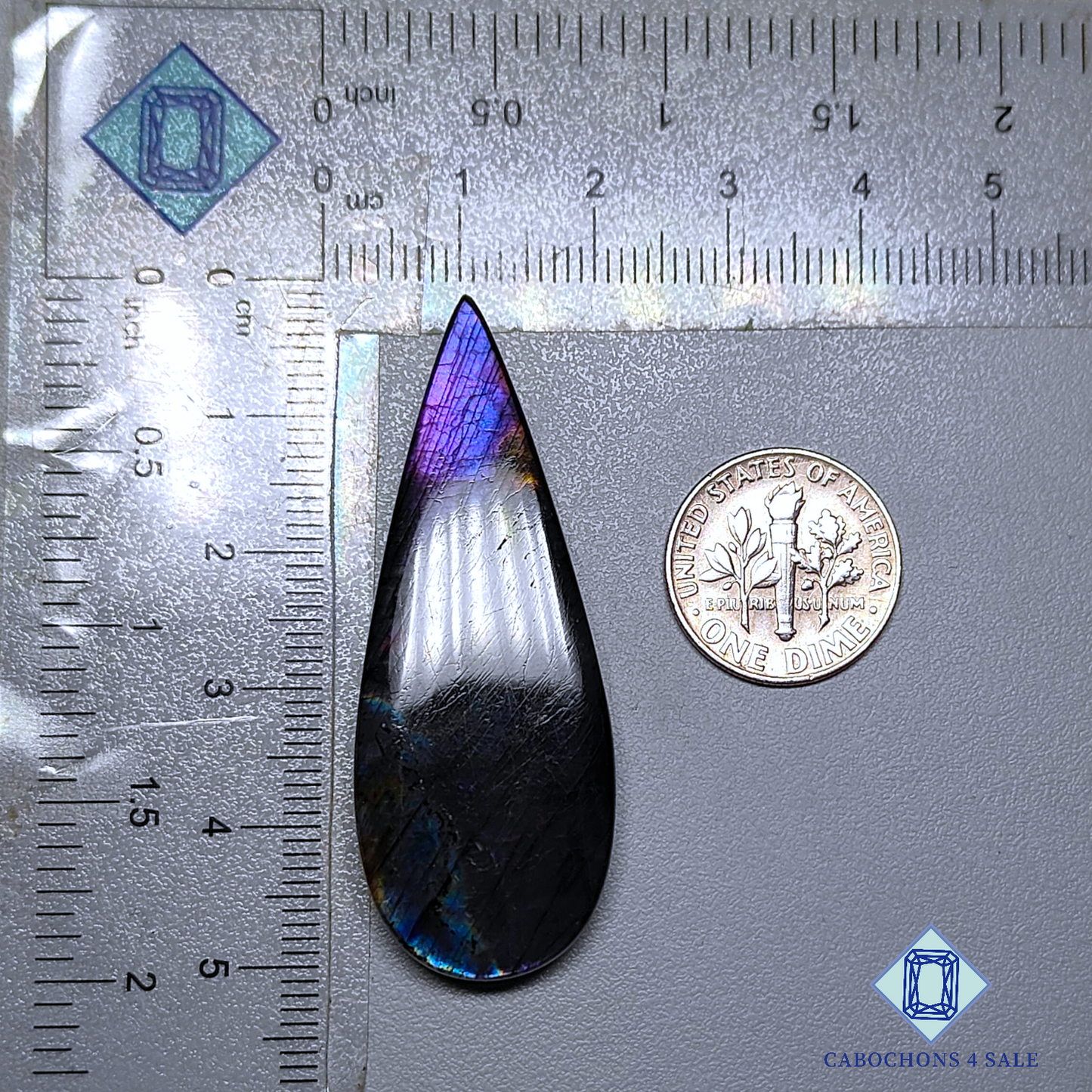 Spectrolite Pear Cabochons