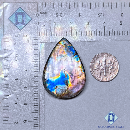Spectrolite Pear Cabochons