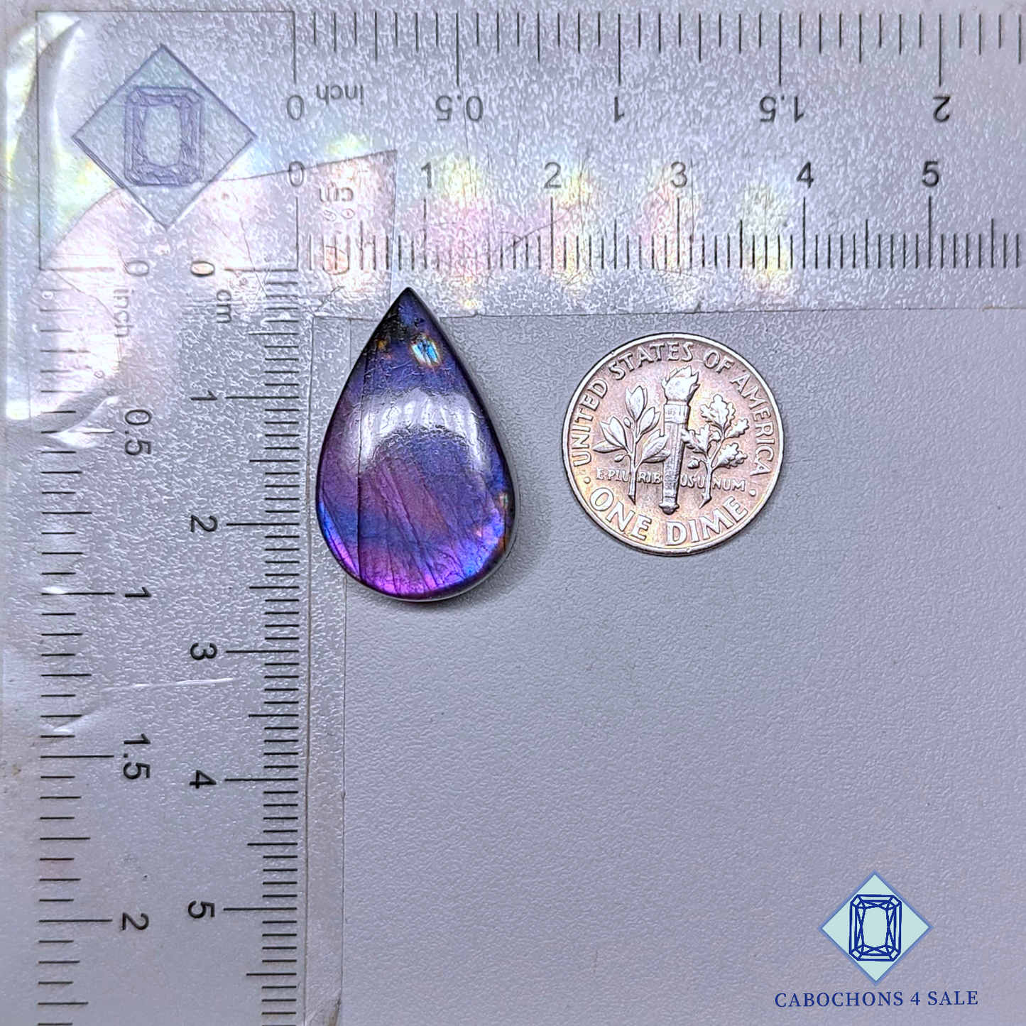 Spectrolite Pear Cabochons