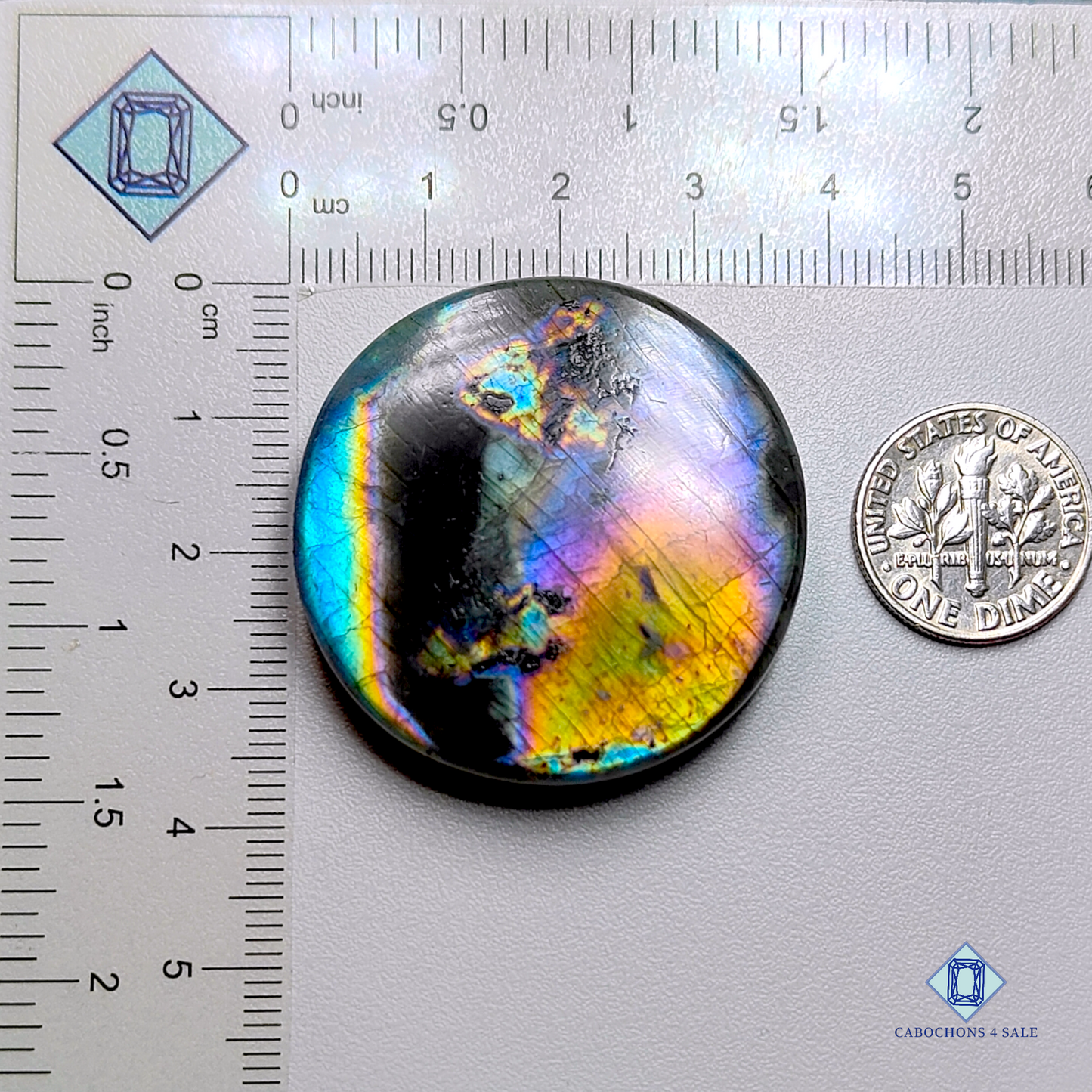 Spectrolite-Round-Cabochons