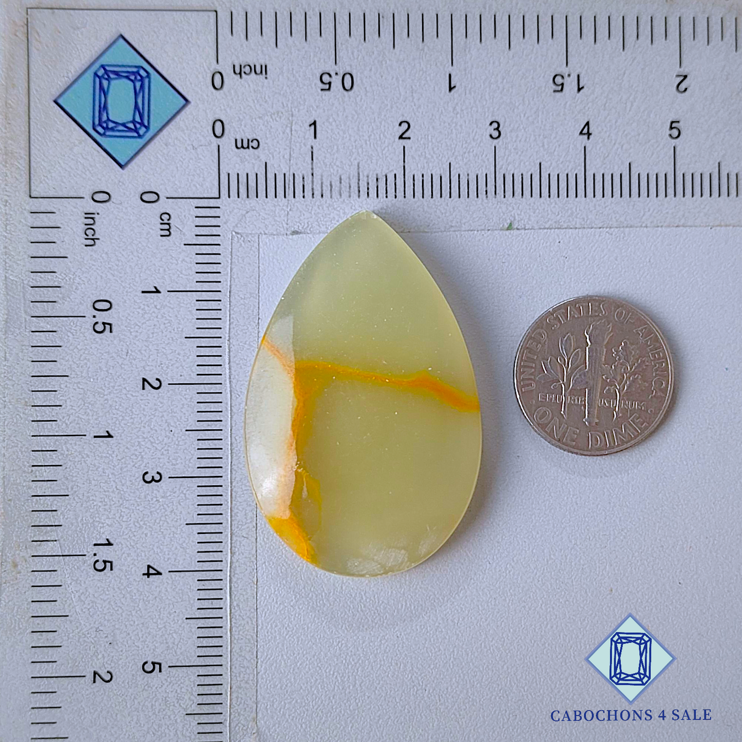 Spider Web Jasper Pear Cabochons