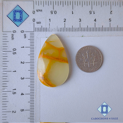 Spider Web Jasper Pear Cabochons