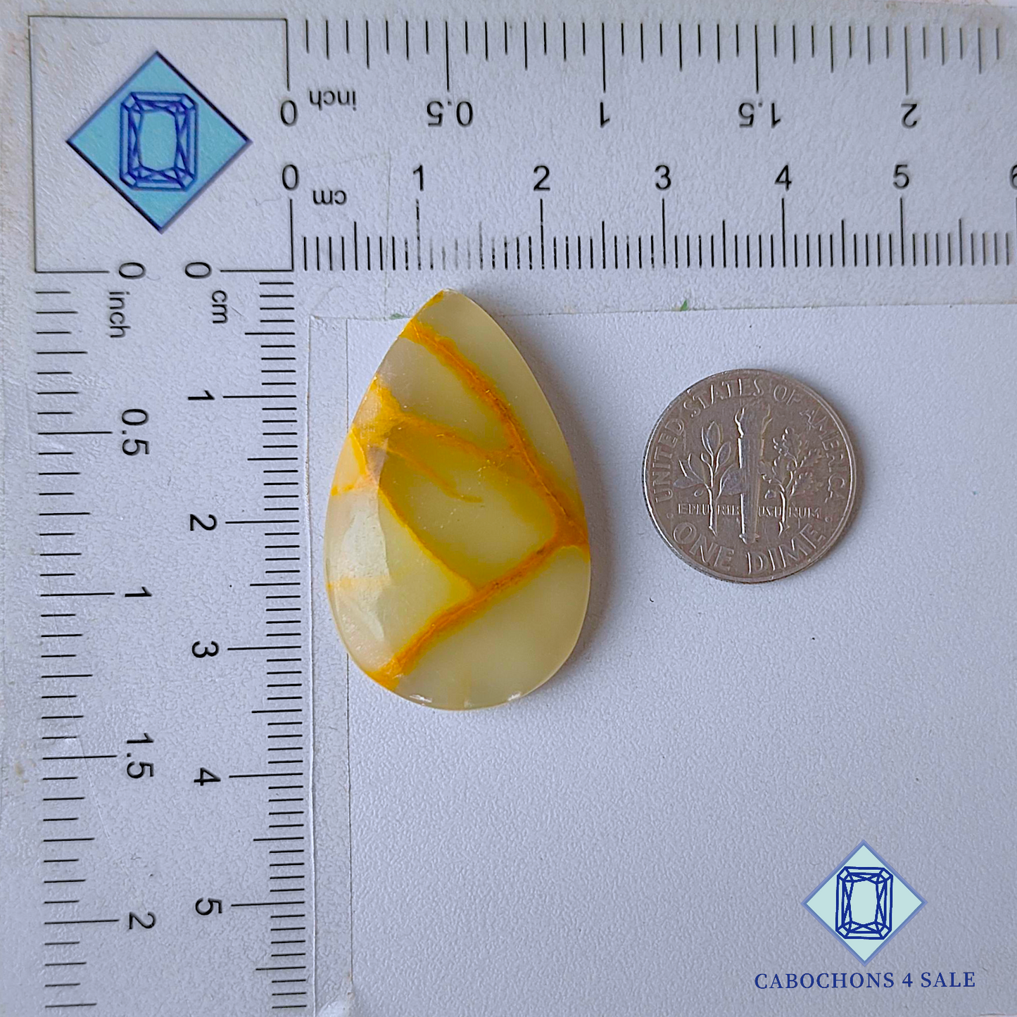 Spider Web Jasper Pear Cabochons