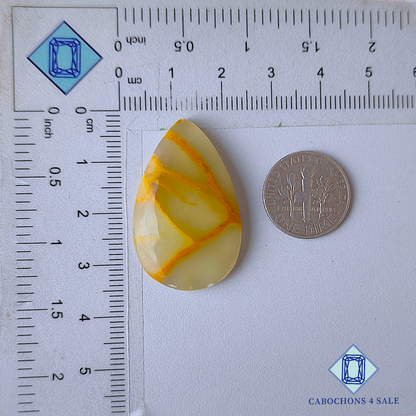 Spider Web Jasper Pear Cabochons