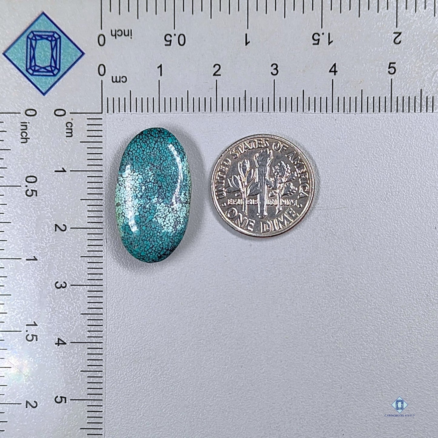 Spiderweb Turquoise Oval Cabochons