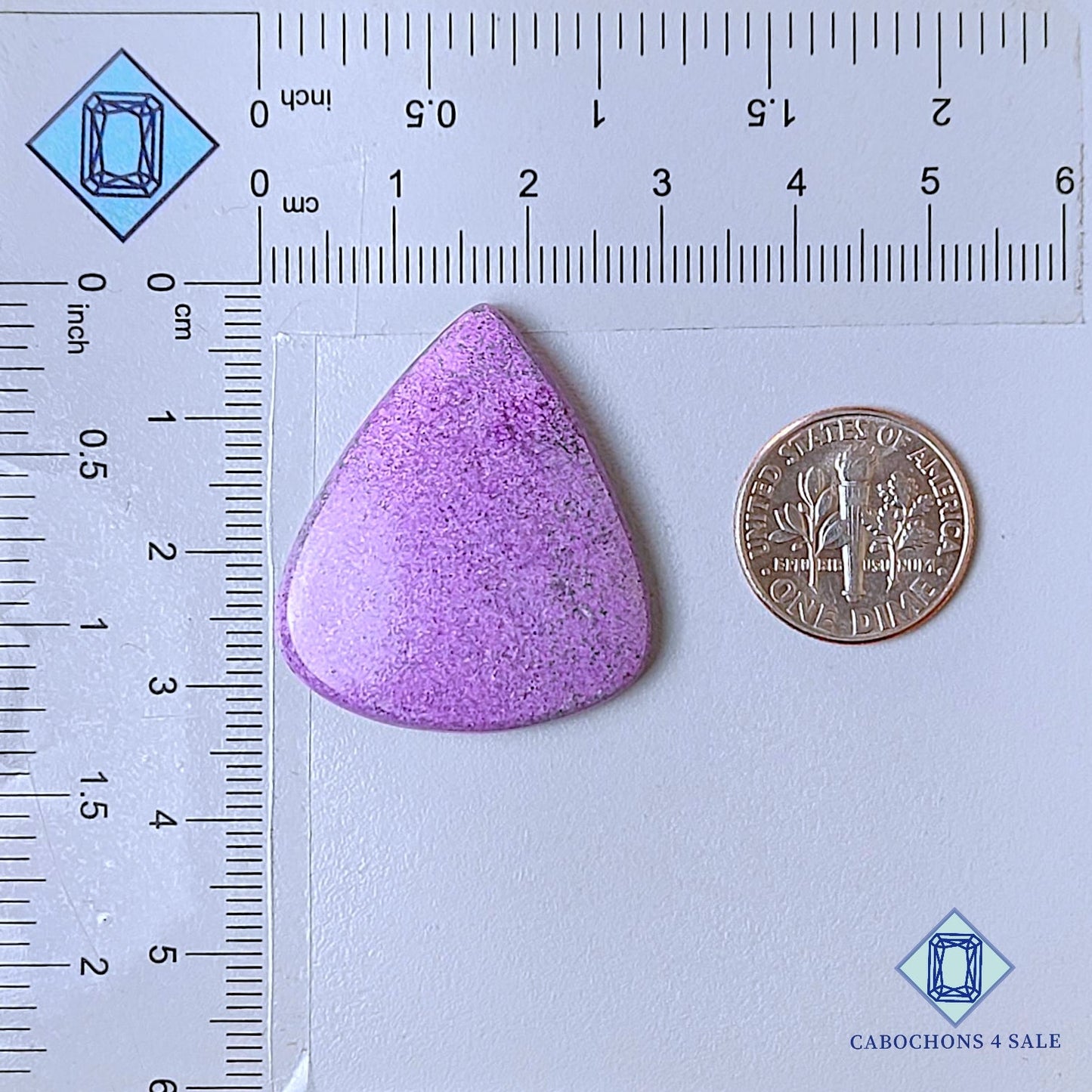 Cabujones de pera de piedra preciosa Stichtite natural de 32 x 28 x 5 mm, procedentes de Australia, disponibles para la venta.