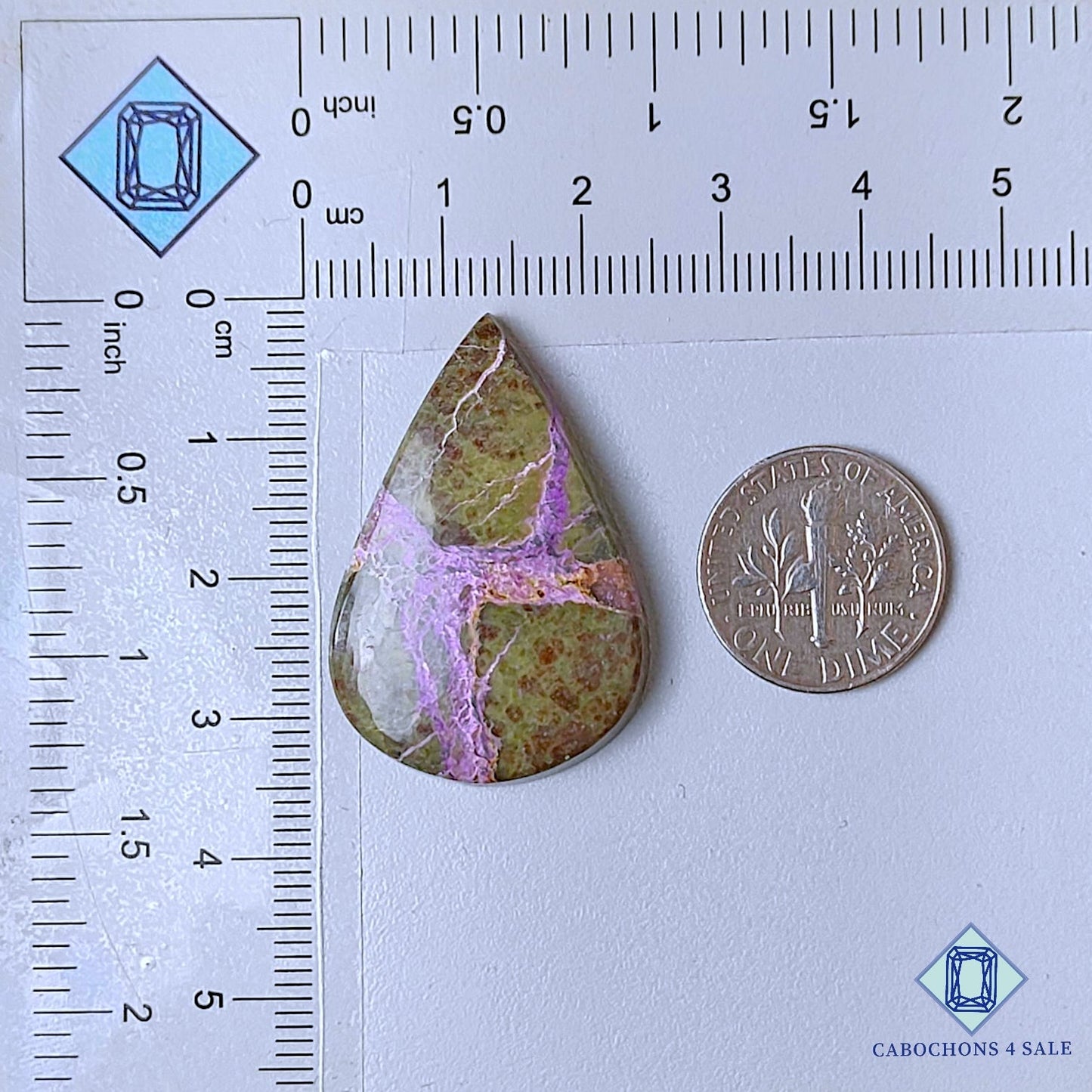 Cabujones de pera de piedra preciosa Stichtite natural de 33 x 23 x 6 mm, procedentes de Australia, disponibles para la venta.