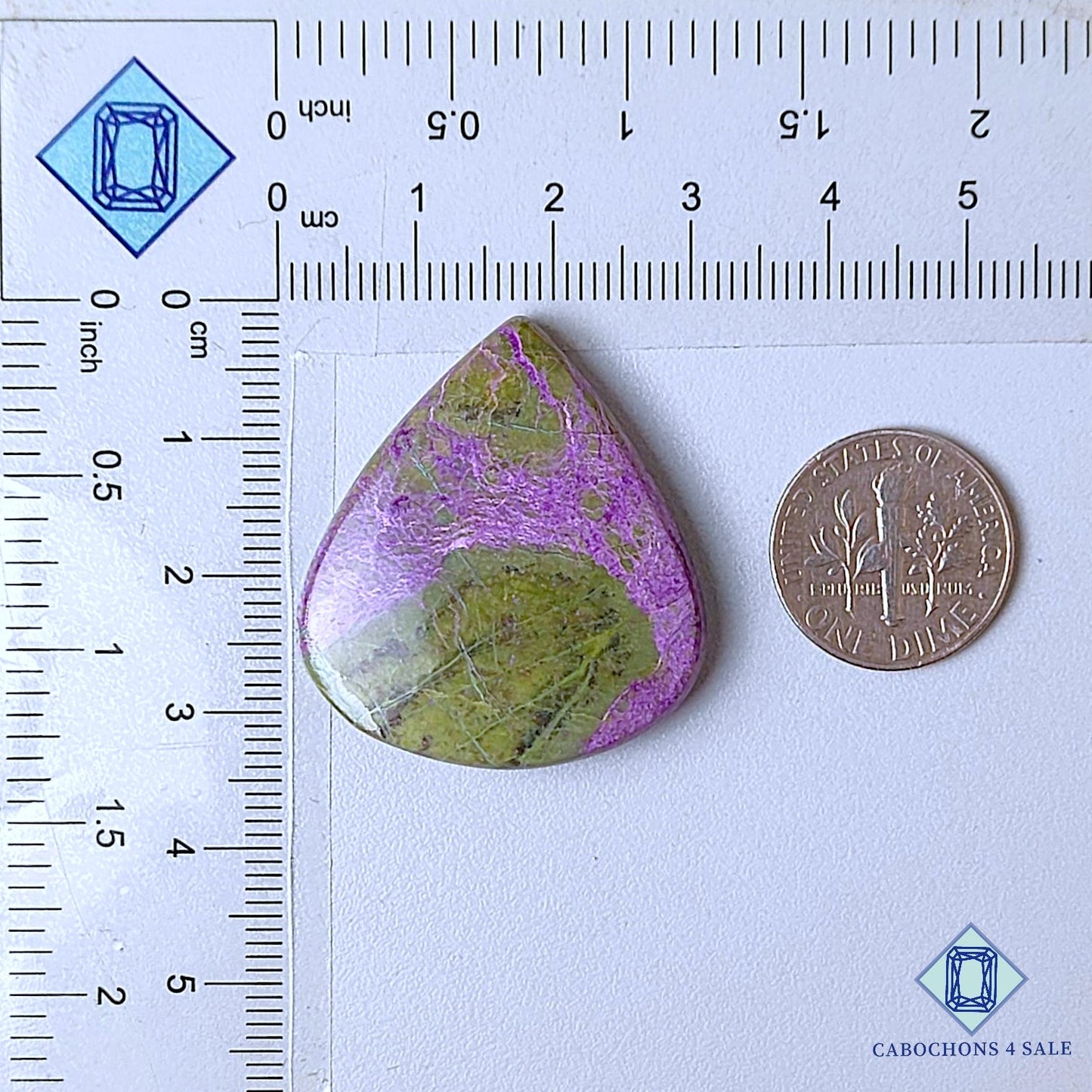 Cabujones de pera de piedra preciosa Stichtite natural de 32 x 29 x 6 mm, procedentes de Australia, disponibles para la venta.