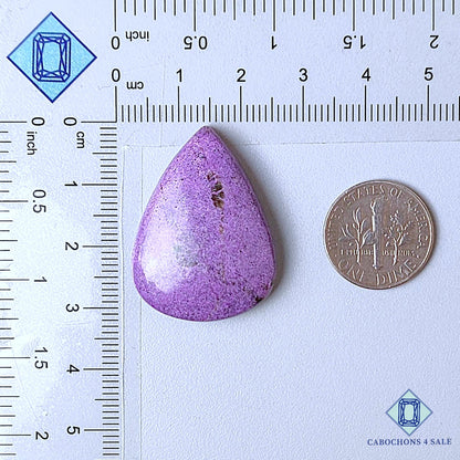 Cabujones de pera de piedra preciosa Stichtite natural de 31 x 23 x 7 mm, procedentes de Australia, disponibles para la venta.