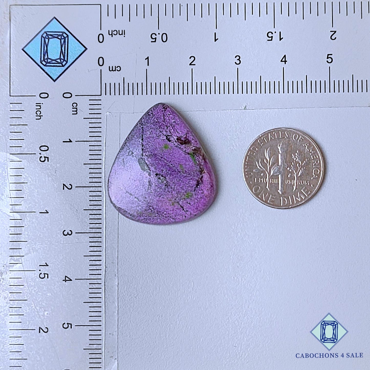 Cabujones de pera de piedra preciosa Stichtite natural de 26 x 23 x 5 mm, procedentes de Australia, disponibles para la venta.