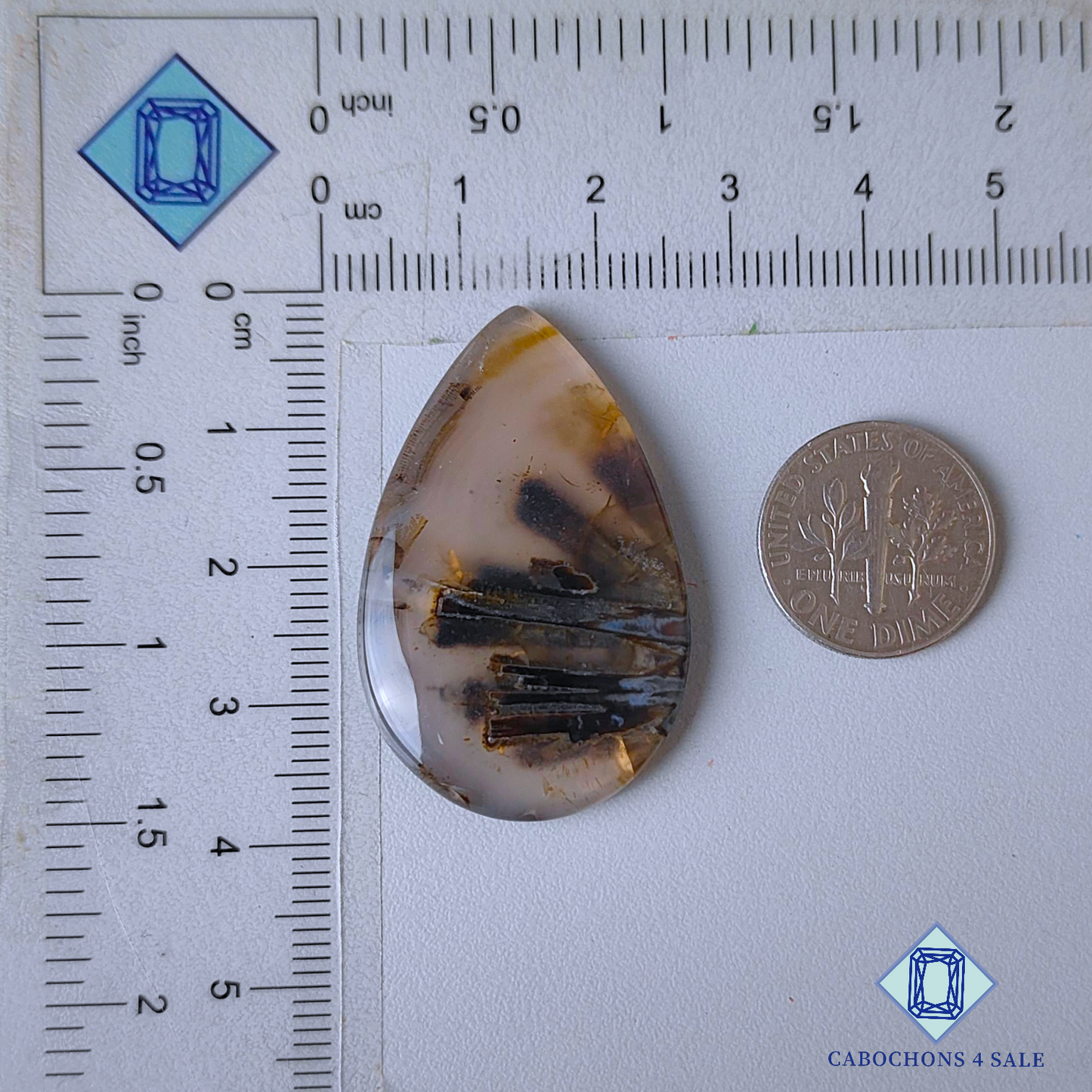Stick Agate Pear Cabochons