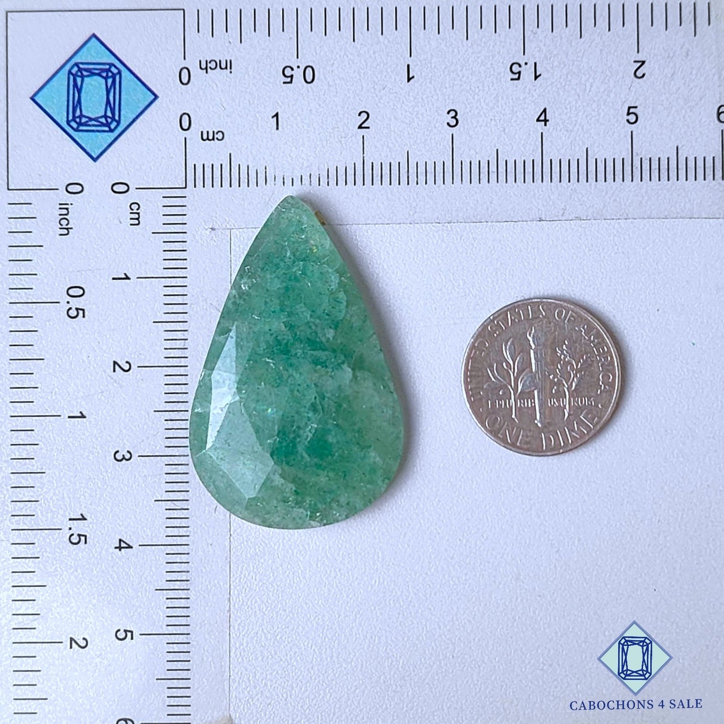 Natural Strawberry Quartz Gemstone  Pear Rose Cut 37*24*5mm from Russia available for sale