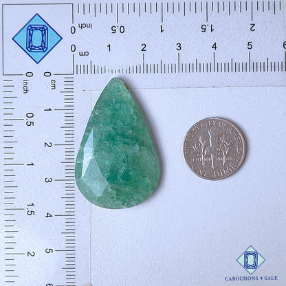 Natural Strawberry Quartz Gemstone  Pear Rose Cut 37*24*5mm from Russia available for sale