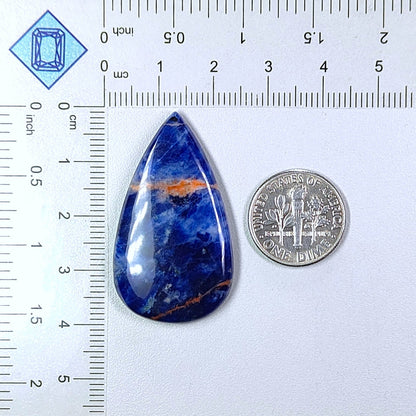 Sunset Sodalite Pear Cabochons