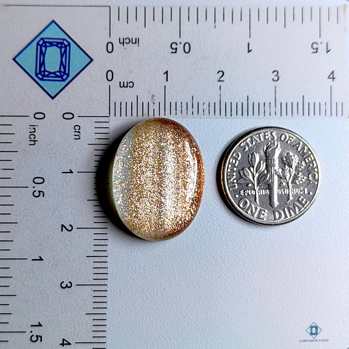 Sunstone Glass Oval Cabochons