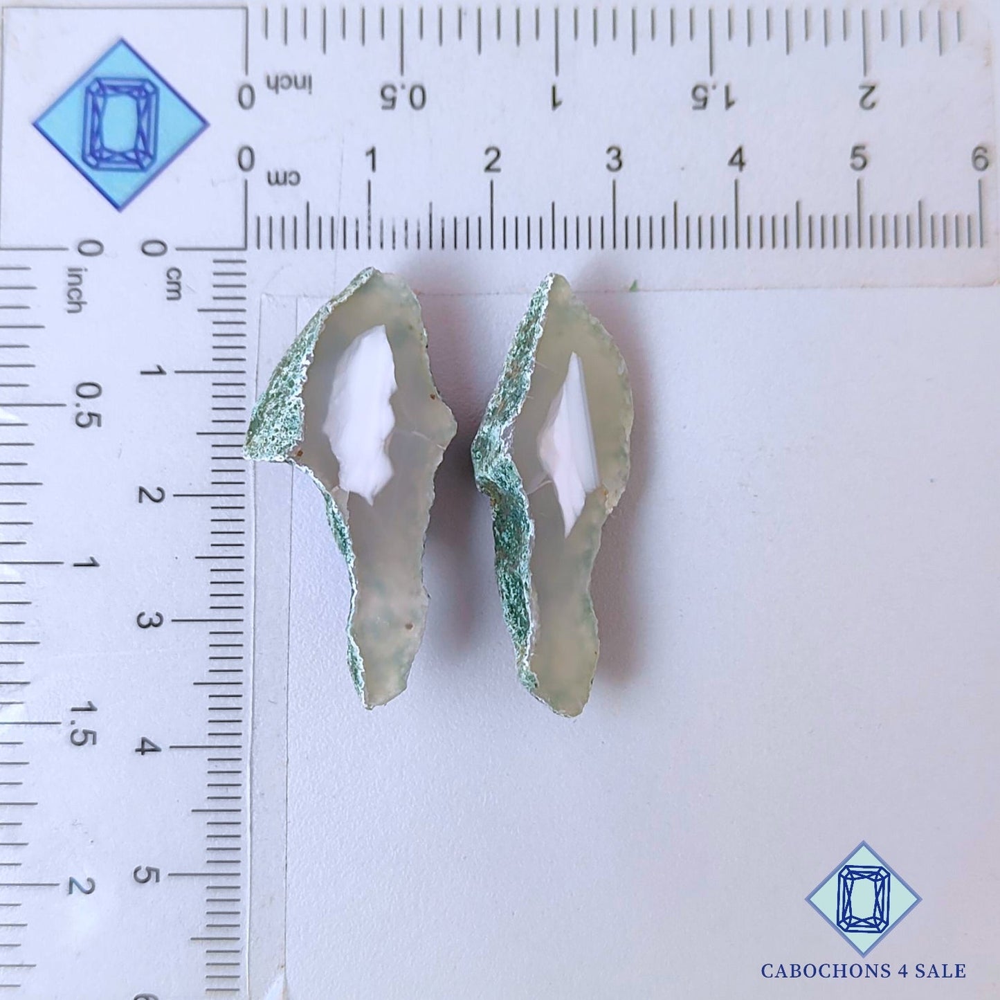 Natural Tabasco Agate Geode Gemstone  Fancy Pairs 34*15*8mm from Mexico available for sale