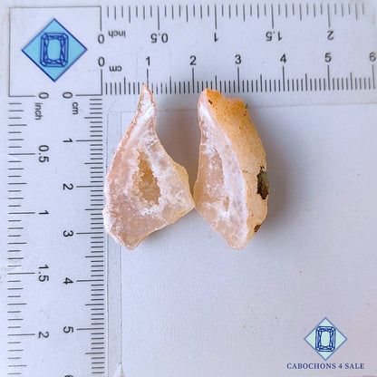 Natural Tabasco Agate Geode Gemstone  Fancy Pairs 34*17*11mm from Mexico available for sale