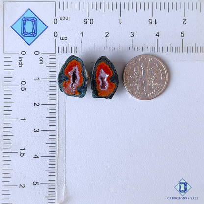 Tabasco Agate Pair