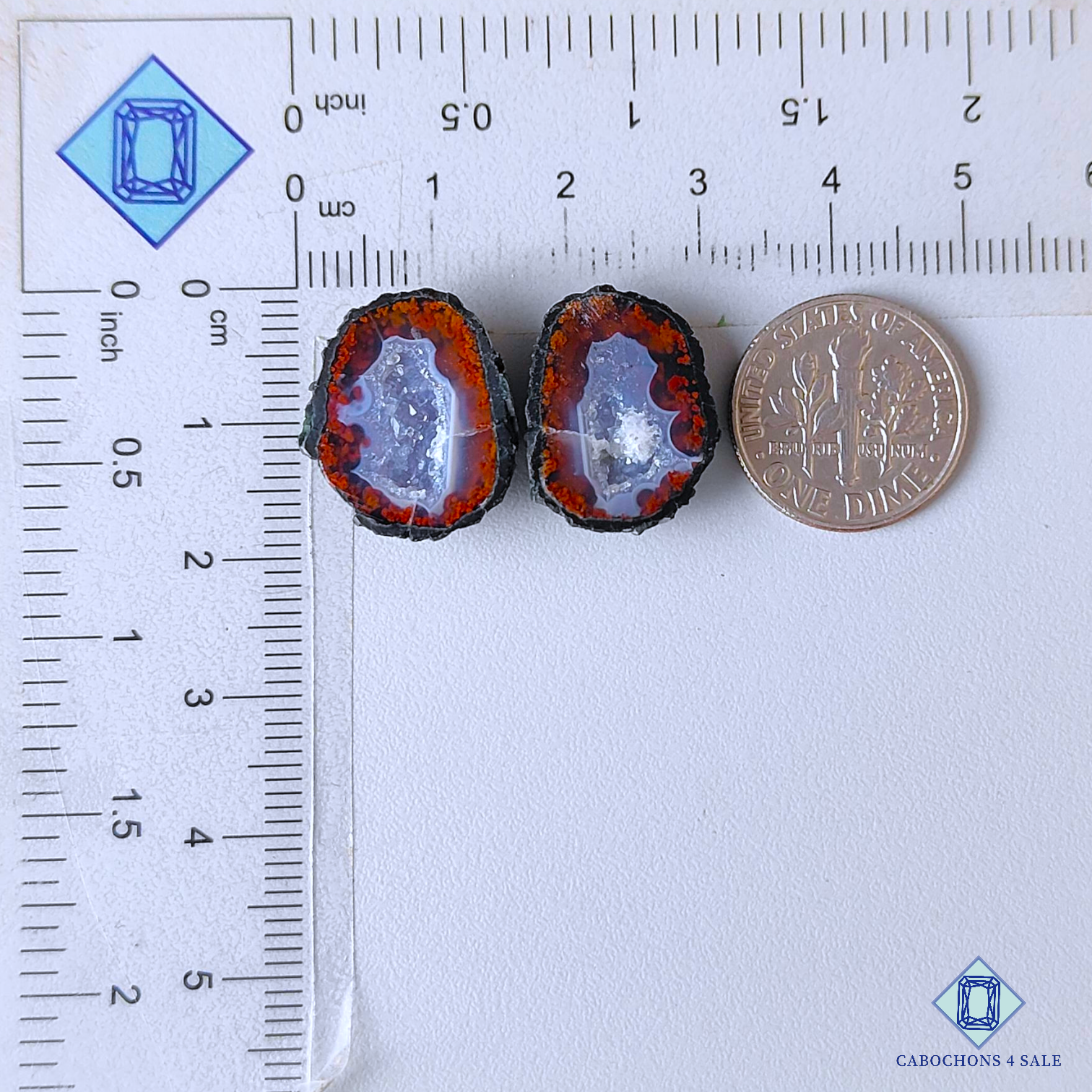 Tabasco Agate Pair