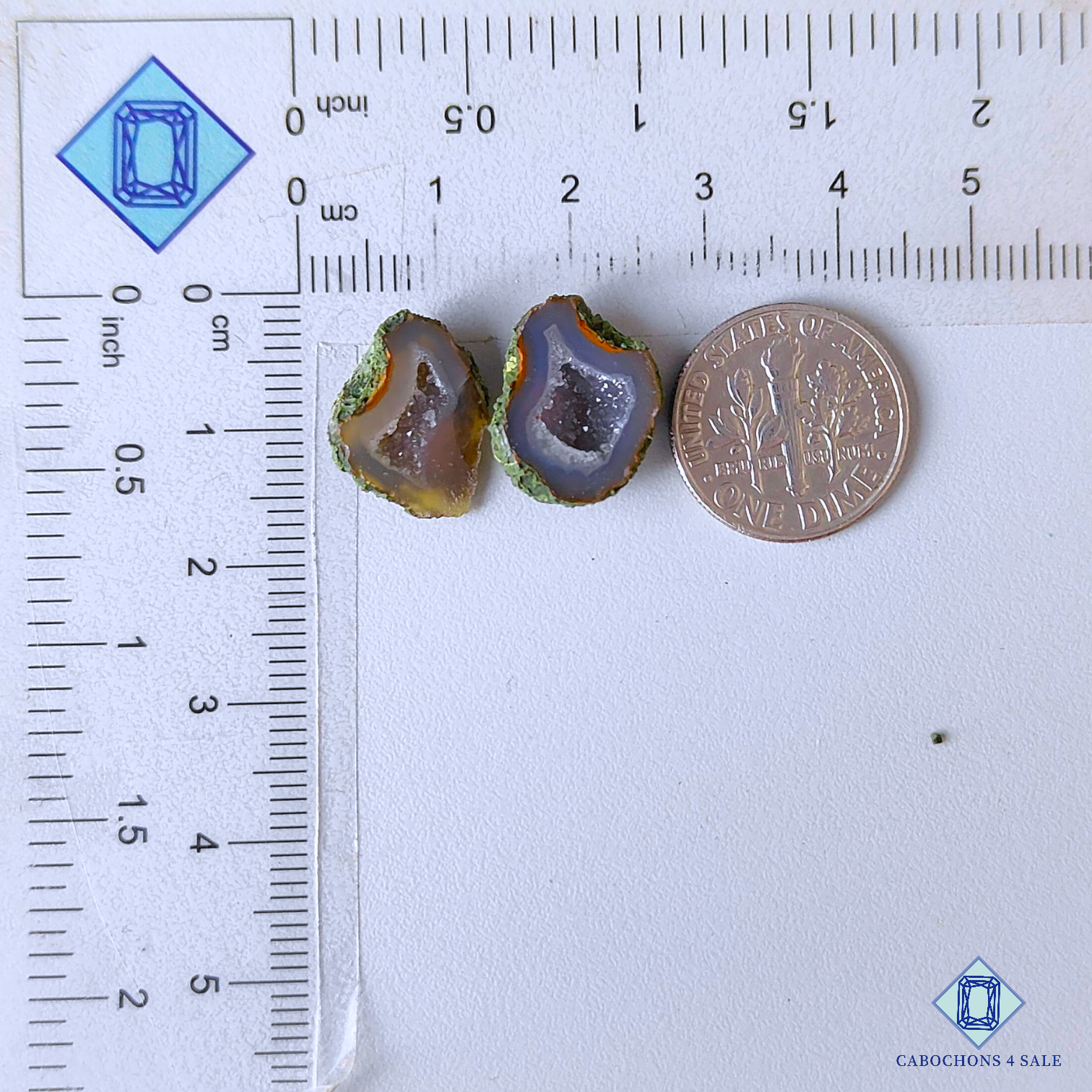 Tabasco Agate Pair