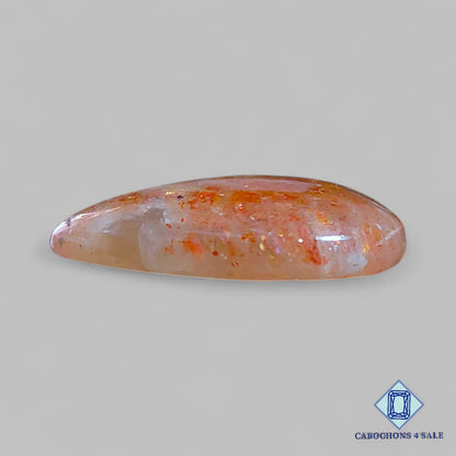 Natural Tanzanian Confetti Sunstone Gemstone Pear Cabochons 34*26*8mm available for sale