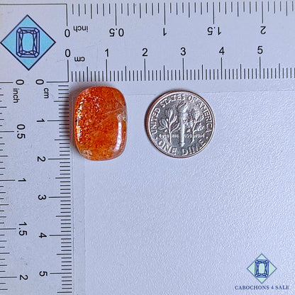 Natural Tanzanian Confetti Sunstone Gemstone  Rectangle Cabochons 19*13*6mm available for sale