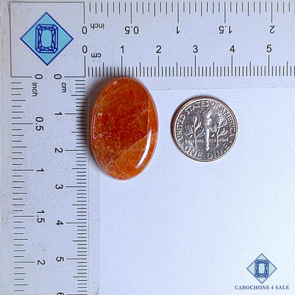 Natural Tanzanian Confetti Sunstone Gemstone  Oval Cabochons 28*18*6mm available for sale