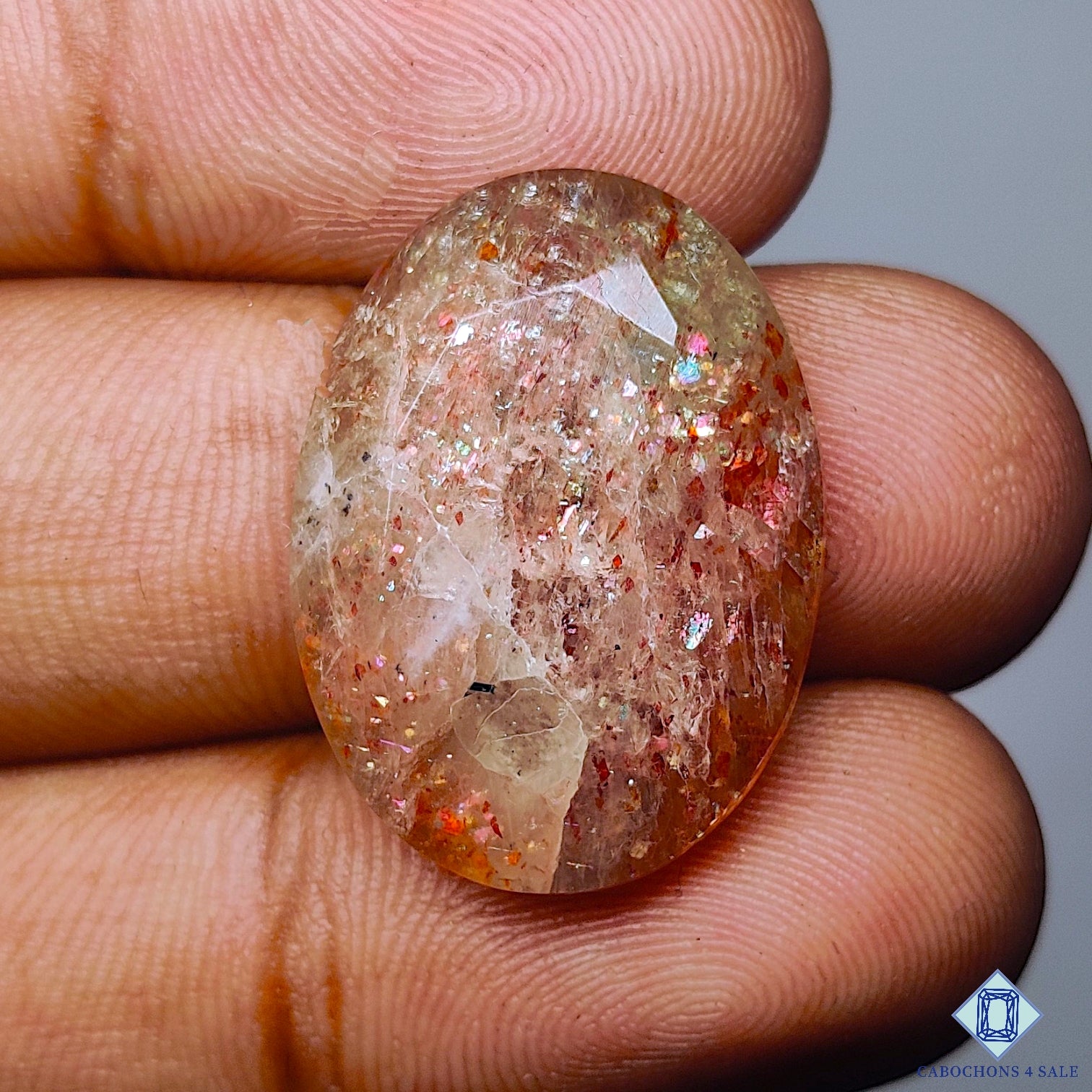 Tanzanian Rainbow Confetti Sunstone