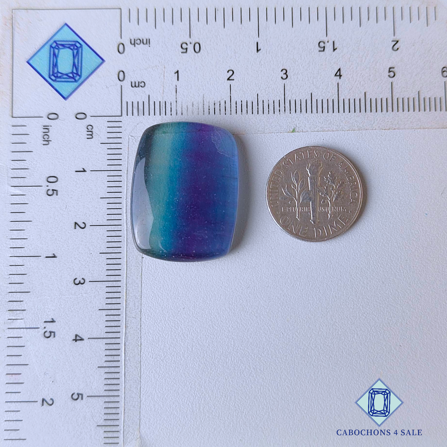 Teal Blue Fluorite Fancy Cabochons