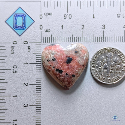 Thulite Heart Carvings