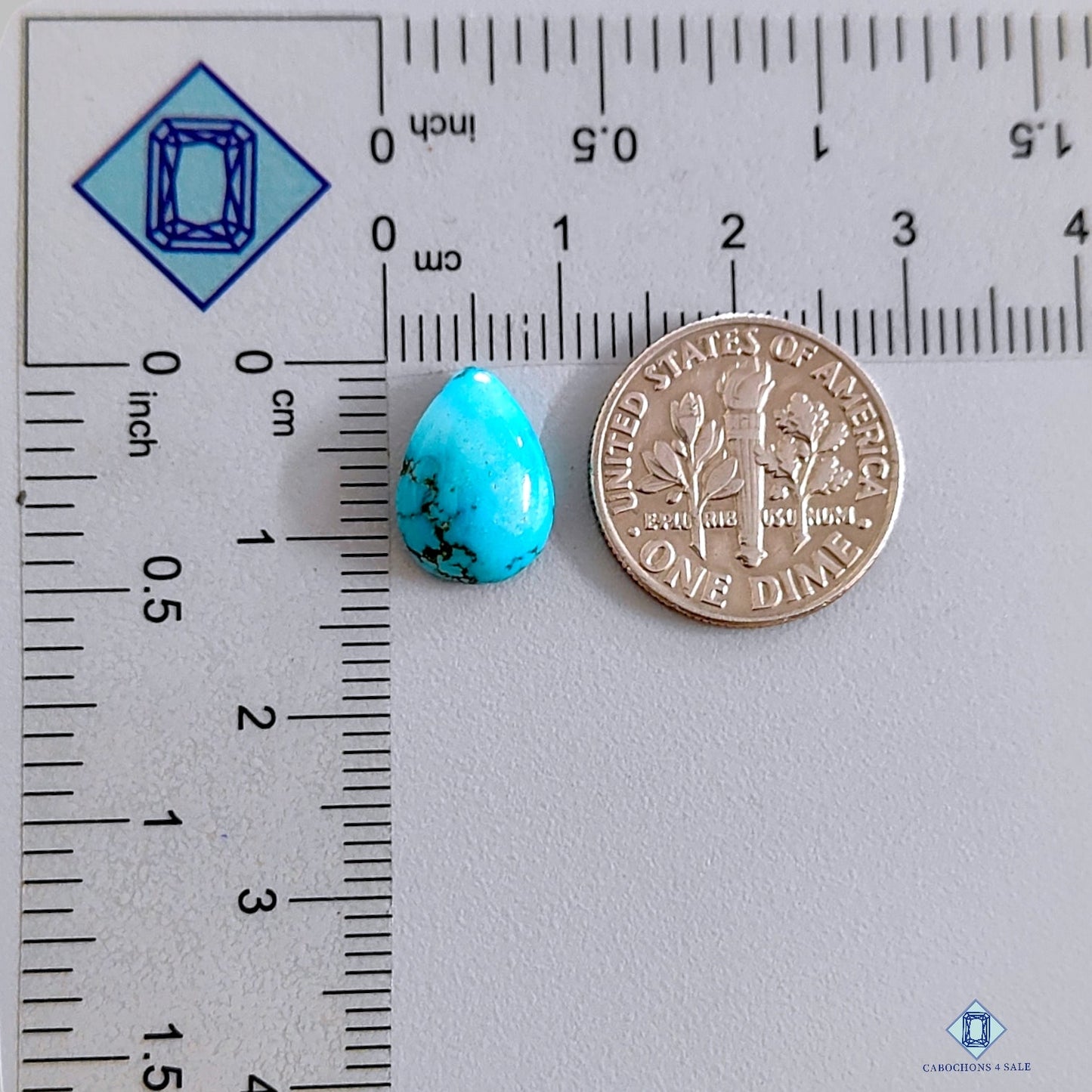 Tibetian Turquoise Pear Cabochons