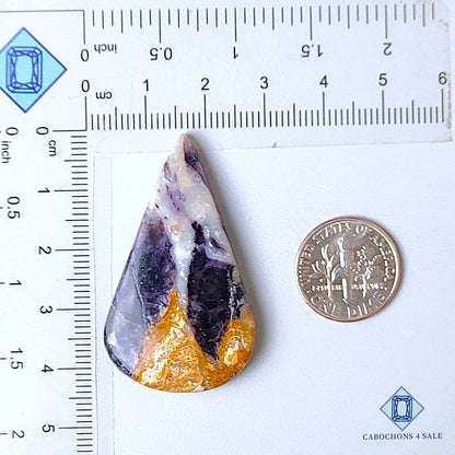 Cabujones de piedra preciosa Tiffany en forma de pera, 43 x 25 x 5 mm, de EE. UU., disponibles para la venta.