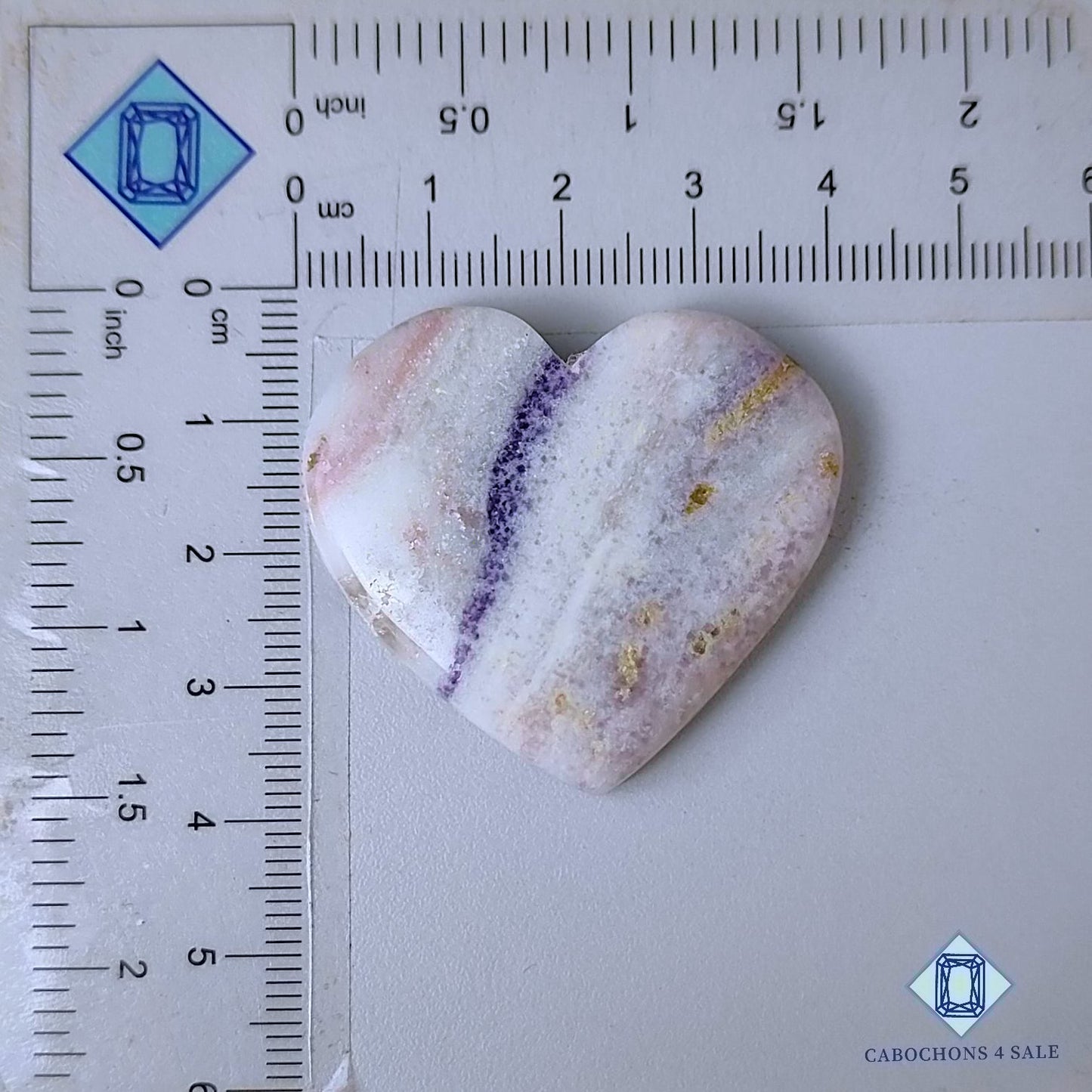 Natural Tiffany Stone Gemstone  Heart Carvings 36*40*7mm from USA available for sale