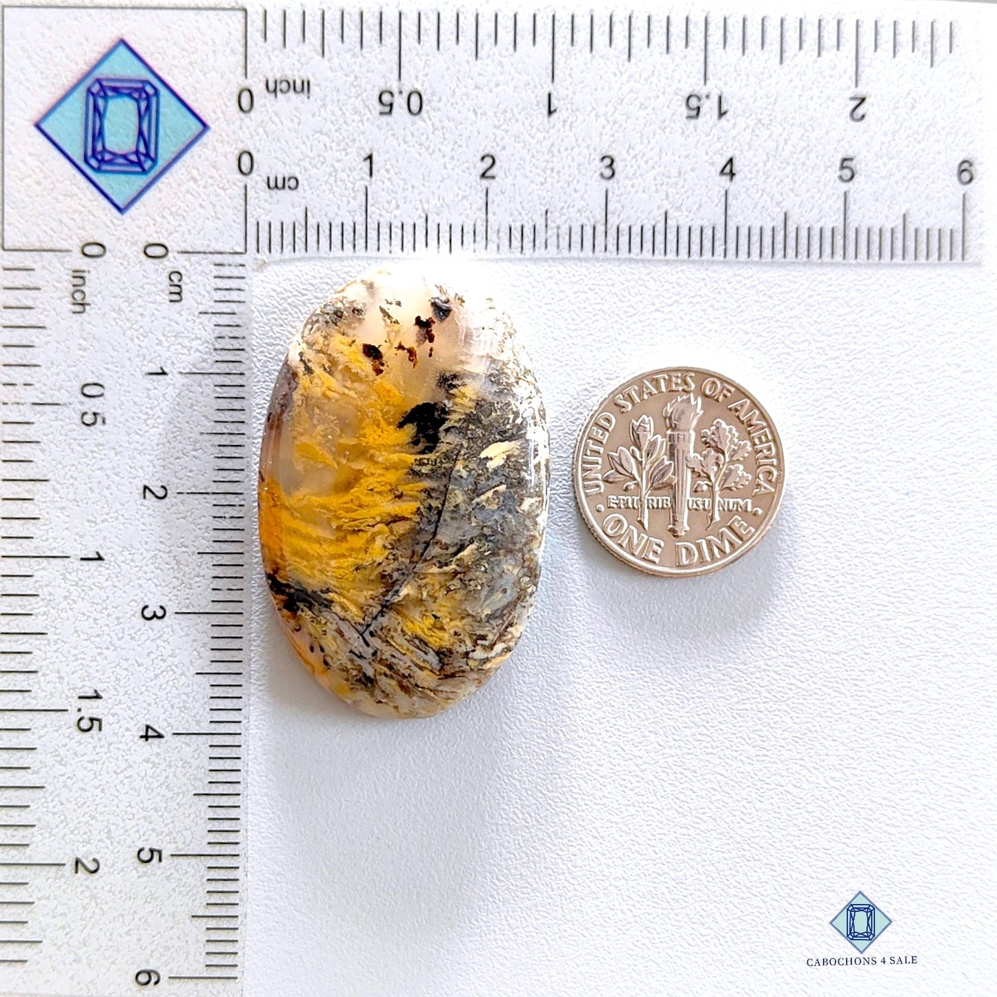 Tiger Dendritic Agate Oval Cabochons