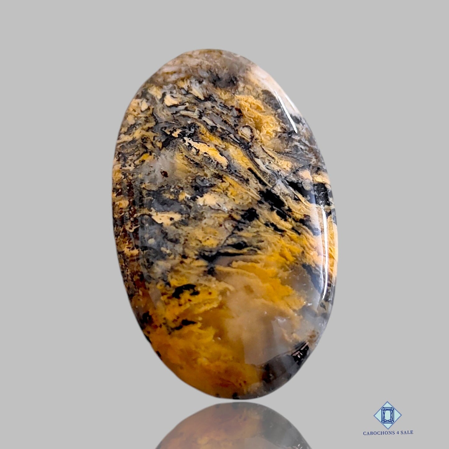 Tiger Dendritic Agate Oval Cabochons