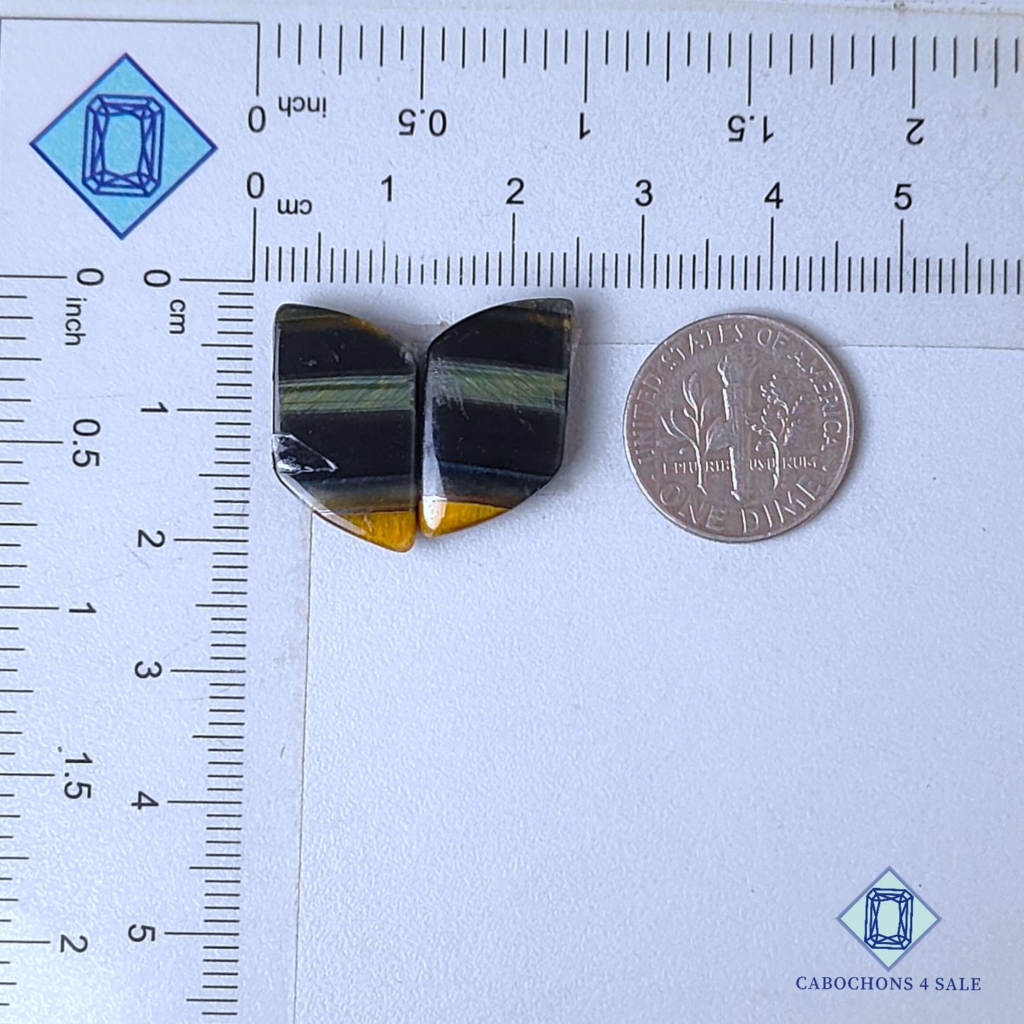 Natural Tiger Eye Gemstone  Fancy Pairs 18*11*4mm from South Africa available for sale