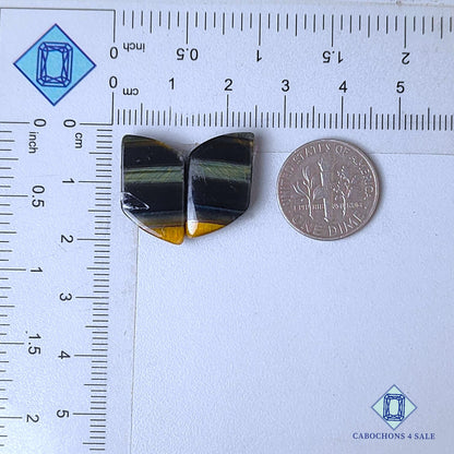 Natural Tiger Eye Gemstone  Fancy Pairs 18*11*4mm from South Africa available for sale