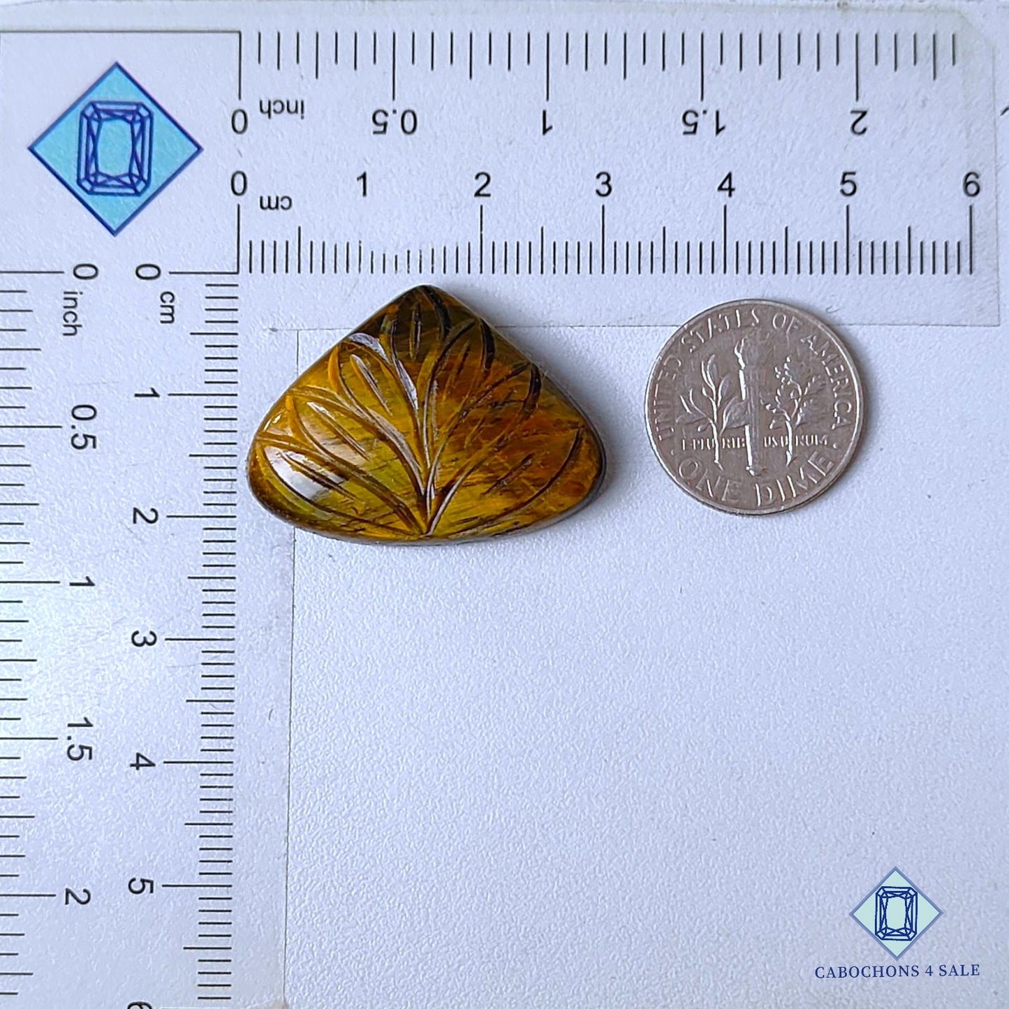 Natural Tiger Eye Gemstone  Pear Carvings 21*29*6mm from South Africa available for sale