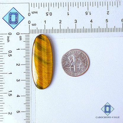 Natural Tiger Eye Gemstone Oval Cabochons 35*13*5mm from South Africa  available for sale