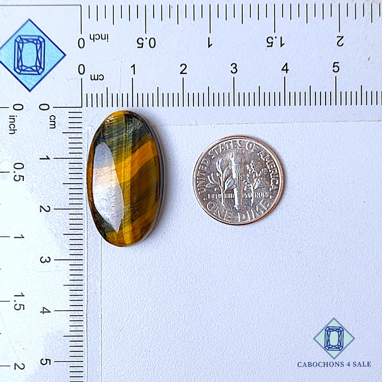 Natural Tiger Eye Gemstone Oval Cabochons 26*15*6mm from South Africa  available for sale